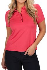블랙 로버 레이디스 탑스 폴로 셔츠 Black Clover Womens Mina Short Sleeve Golf Polo Raspberry 블랙