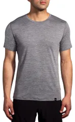 ブルックス メンズ トップス シャツ Brooks Mens Luxe Short Sleeve Shirt Charcoal チャコールのサムネイル