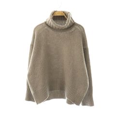 ebure ウールカシミヤブレンド ニットプルオーバー タートル パープル