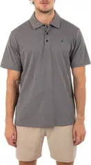 ハーレー メンズ トップス ポロシャツ Hurley Mens H2ODRI Ace Slub Short Sleeve Polo Stone Grey グレーのサムネイル