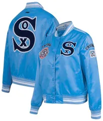 プロスタンダード レディース アウター ジャケット・ブルゾン サテン Pro Standard Womens Chicago White Sox Retro Satin Jacket Blue ブルーのサムネイル