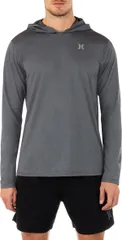 ハーレー メンズ トップス Tシャツ Hurley Mens Island Time Hybrid UPF Short Sleeve Tee Black Heather ブラックのサムネイル