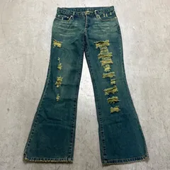 Vintage REVOLT ダメージ フレア デニムパンツ y2k grunge グランジ フェアリーグランジ サイバーのサムネイル