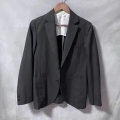 BLUE BLUE ブルーブルー コットンウール メランジ ハンドリペア 襤褸 加工 ２ボタン テーラード ジャケット size.2 (M) チャコールグレーのサムネイル