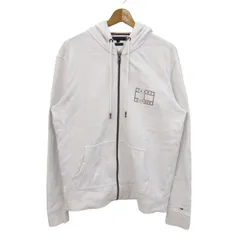 トミーヒルフィガー パーカー トップス ジップアップ スウェット 大きいサイズ メンズ XLサイズ ホワイト TOMMY HILFIGER 【中古】のサムネイル