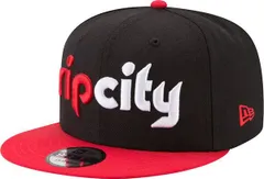ニューエラ メンズ アクセサリー 帽子 ブレザー New Era Mens Portland Trail Blazers Black 9Fifty Adjustable Hat NoColor ブラック