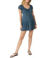 オニール レディース トップス ワンピース フリル ONeill Maggie Gathered Sleeve Ruffled Hem Babydoll Dress Slate スレートのサムネイル