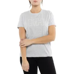 ヘリーハンセン レディース トップス シャツ ロゴ Helly Hansen Tech Logo TShirt Short Sleeve 950 Grey Melang グレーのサムネイル