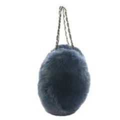 ランバン LANVIN コレクション Collection ファーバッグ ハンド 紺 ネイビー /SS ■OSのサムネイル