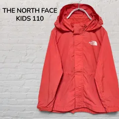 ノースフェイス　THE NORTH FACE　ウィンドブレーカー　ナイロンジャケット　ジップアップジャケット　キッズ　110　4歳　5歳　6歳　ロゴ　ベンチレーション　オレンジ　アウトドア　韓国　古着