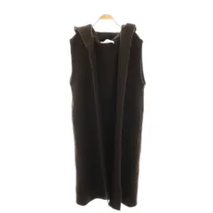 ADAWAS アダワズ AIRY INRAY HOODIE LONG GILET ニットジレ ベスト 前開きトッパー ロング F 茶 ブラウン /AT ■OSのサムネイル