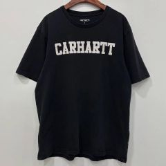 Carhartt スウェット ラグラン Tシャツ 半袖 ロゴ 刺繍 ブラック L 