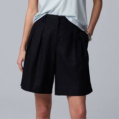 未使用に近い Curensology コットンニーレングスワイドパンツ ブラック