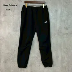 New Balance ニューバランス L ブラック Sport Essentials アクティブ ストレッチ ウーブン ジョガー パンツ ロング ボトムス トラック ロゴ AMP45724 ランニング スポーツ トレーニング 運動 ★ ■■