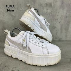 レディース PUMA⚡️メイズ クラシック 384209 23.5 厚底 ホワイト