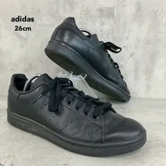adidas originals アディダスオリジナルス 26cm スタンスミス STAN SMITH スニーカー シューズ 運動靴 ローカット コートシューズ テニス カジュアル シンプル オールブラック 黒 定番 普段履き クラシック M20327 ★ ■