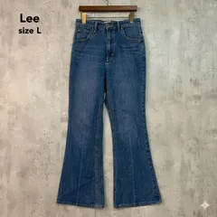 Lee リー Lサイズ ブルー ハイライズ フレアデニム デニム パンツ ジーンズ ジーパン ズボン センタープレス ボトムス ブーツカット ベルボトム アメカジ 古着 LL0752 LML-4627 X03-01904 ★ ■■