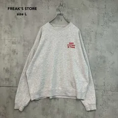 FREAK'S STORE フリークスストア L グレー BEST DONUT IN TOWN CITY DONUTS スウェット トレーナー 長袖 バックプリント ドーナツ メニュー アメカジ オーバーサイズ カジュアル 古着 ★ ■◇
