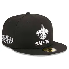 ニューエラ レディース アクセサリー 帽子 Mens New Era Black New Orleansaints Main Patch 59FIFTY Fitted Hat Snt Black ブラック