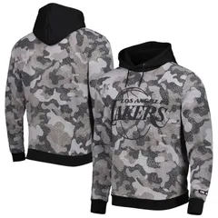 ヒューゴボス レディース トップス Tシャツ パーカー Mens Hugo Boss x NBA Black Los Angeles Lakers Camo Pullover Hoodie Lak Bのサムネイル