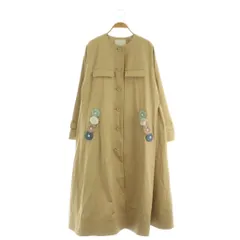 チェスティ Chesty フラワーモチーフ ノーカラー スプリングコート ロング 1 ベージュ /MY ■OSのサムネイル