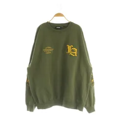 エクストララージ X-LARGE VARSITY CREWNECK SWEATSHIRTスウェットトップス トレーナー 長袖 刺繍 XL カーキ /MY ■OS ■SHのサムネイル