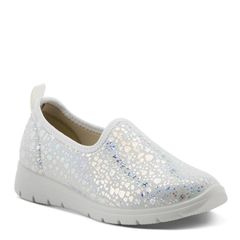 플렉서스 여성 신발 샌들 Flexus by Spring Step Womens AnisiaCroco Slipon Shoesilver 실버