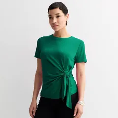 ナインウェスト レディース トップス Tシャツ Womens Nine West Cinch Waistop Shady Mossのサムネイル