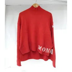 モンクレール MONCLER ロゴウール × カシミヤ ハイネック 長袖ニット 赤 F20939F71700A9564 SIZE:M レディース △WL19のサムネイル