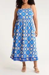 シュガーリップス レディース トップス ワンピース ミディ SUGARLIPS Moonshine Senia Midi Sundress YellowBlueMulti ブルー