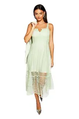 ウエアハウス レディース トップス ワンピース レース マキシ Warehouse Runway Lace Detail Maxi Dressage セージのサムネイル
