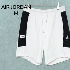 【美品】　ナイキ　エアジョーダン　NIKE　AIR JORDAN　スウェットハーフパンツ　スウェットパンツ　ショートパンツ　メンズ　M　ジャンプマン　スウォッシュ　ホワイト　白　スポーツミックス　ストリート　韓国　古着