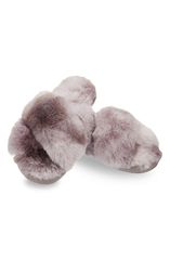 メモイ レディース アンダーウェア 靴下 MeMoi The Josephine Faux Fur Scuff Slipper Lavender ラベンダー