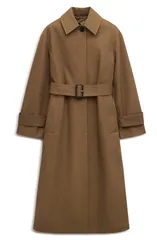 マンゴ レディース アウター ジャケット・ブルゾン コットン コート MANGO Belted Cotton Trench Coat Medium Brown ブラウンのサムネイル