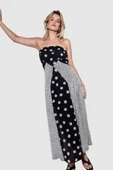 ウエアハウス レディース トップス ワンピース プリント ミディ Warehouse Printed Bandeau Seam Detail Midi Dress Monoのサムネイル