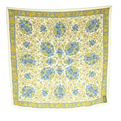 アメリヴィンテージ Ameri VINTAGE 25AW DAQHNE 90×90 SILK SCARF スカーフ シルク 花柄 F アイボリー 青 茶 0125215911050 /MI ■OSのサムネイル