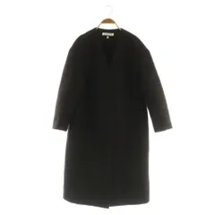 ドレステリア DRESSTERIOR ウールボンディングノーカラーコート ロング 36 ブラウン /MY ■OSのサムネイル