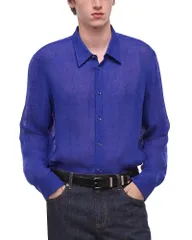 ヘルムート ラング メンズ トップス シャツ リラックスフィット Helmut Lang Relaxed Fit Gauze Shirt Cobalt コバルトのサムネイル