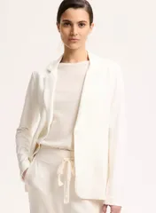 マジェスティック レディース アウター ジャケット・ブルゾン パイル ブレザー Majestic Filatures French Terry Looped OneButton Blazer Creaのサムネイル