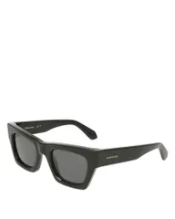 フェラガモ レディース アクセサリー サングラス・アイウェア FERRAGAMO Chunky Angled Rectangular Sunglasses 50mm Black ブラックのサムネイル
