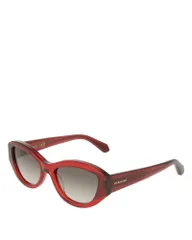 フェラガモ レディース アクセサリー サングラス・アイウェア FERRAGAMO Color Block Oval Sunglasses 55mm Transparentのサムネイル