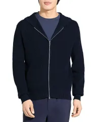 セオリー メンズ アウター パーカー・スウェット Theory Myhlo Tactile Full Zip Hoodie Balticのサムネイル