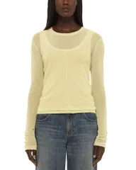 ヘルムート ラング レディース トップス Tシャツ メッシュ Helmut Lang Mesh Layered Tee Limoncelloのサムネイル