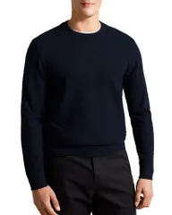 テッドベーカー メンズ アウター ニット・セーター クルーネック Ted Baker Loung Crewneck Sweater Navy ネイビーのサムネイル