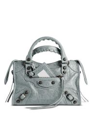Balenciaga Women's Mini Bag, Balenciaga Le City Mini Bag, Blue Grey