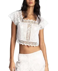 アナスイ レディース トップス シャツ レース Anna Sui Cottage Rose Lace Top White ホワイトのサムネイル