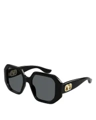 ヴァレンティノ レディース アクセサリー サングラス・アイウェア Valentino Garavani Valentino Geometric Sunglasses 55mm Black ブラックのサムネイル