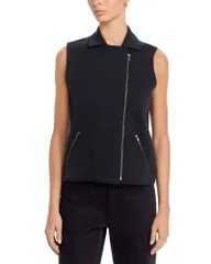 マジェスティック レディース アウター ジャケット・ブルゾン ノースリーブ Majestic Filaturesleeveless Moto Jacket Noirのサムネイル