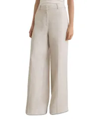 レイス レディース ボトムス カジュアルパンツ ワイドレッグ REISS Nolah Wide Leg Pants Neutral