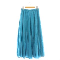 試着のみ Spick & Span HYUストライプギャザーフレアスカート 36